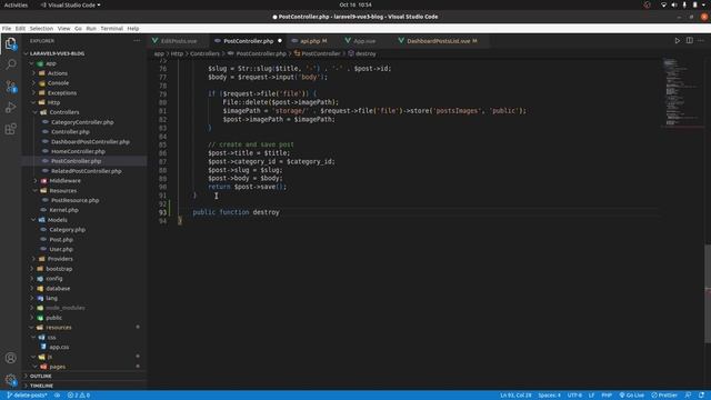 Laravel 9 & Vue 3 Blog with Sanctum authentication #31 Delete posts смотреть онлайн