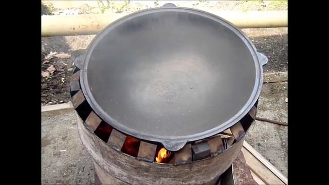 Прокаливание Узбекского казана 22 литра смотреть онлайн