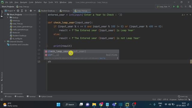 Program 4 | Python Programs for Practice | Python Programming for Beginners | Leap Year Program смотреть онлайн