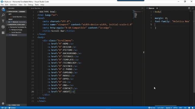 How to Design Scroll Menu bar | HTML,CSS смотреть онлайн
