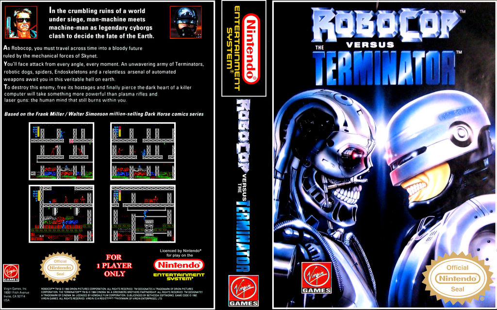 Dendy (Famicom,Nintendo,Nes) 8-bit RoboCop VS Terminator Полное Прохождение