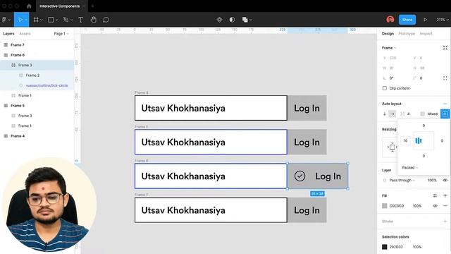 Interactive Components 02 | Figma Tutorials | Figma Prototypes | Figma in Hindi смотреть онлайн
