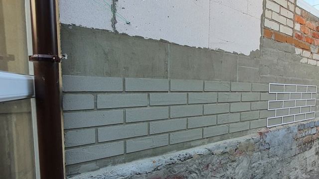 ФАСАД дома своими руками недорого! ТРАФАРЕТ кирпичной кладки.