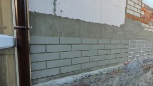 ФАСАД дома своими руками недорого! ТРАФАРЕТ кирпичной кладки.