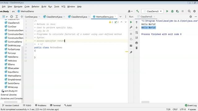 How to create user defined Methods (Factorial) in Java? (26) || #Java Programming смотреть онлайн