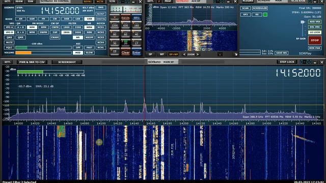 SDRPlay RSP1 Clone на КВ. 12, 15, 17, 20, 30, 40 метров смотреть онлайн