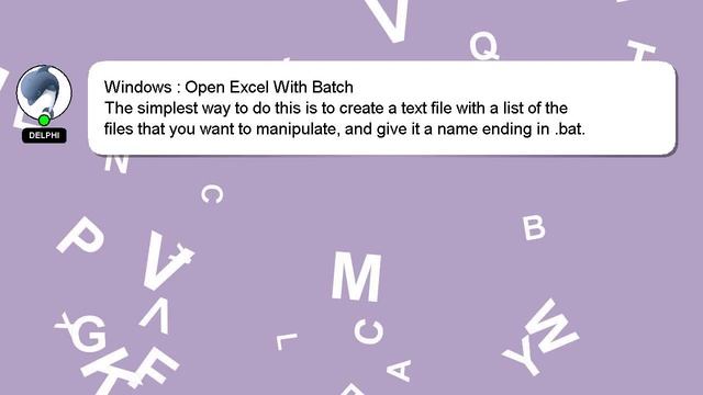 Windows : Open Excel With Batch смотреть онлайн