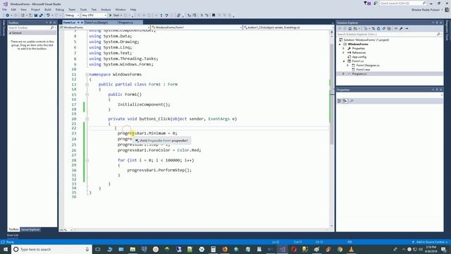 CSharp - WindowsForms - Reset Progress Bar смотреть онлайн