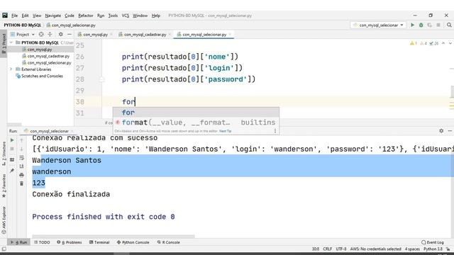 #04 - PYTHON | Banco de dados MySQL-CRUD: Selecionar registros no BD смотреть онлайн