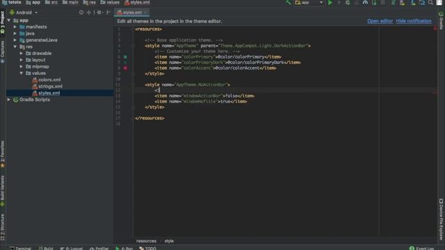 Easy way to remove Action Bar from an activity(without java code) | Android Studio смотреть онлайн