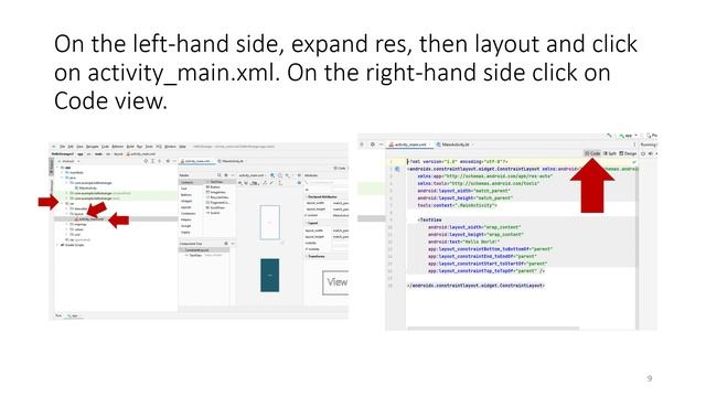 Android Studio (Flamingo): Copy and Paste code (layout xml and kotlin) into a Hello World project смотреть онлайн