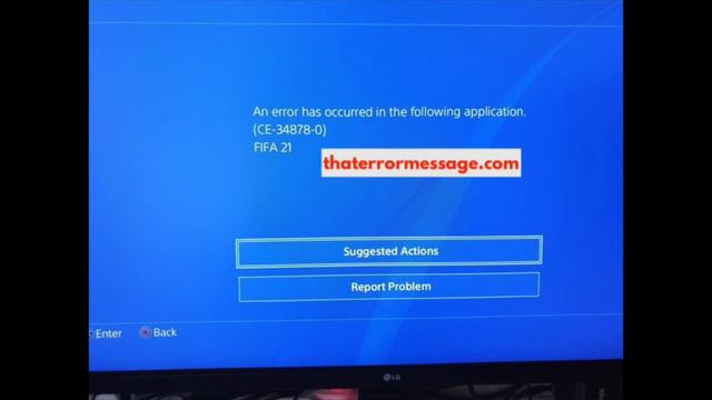 Error Has Occurred In The Following Application (CE-34878-0) (FIFA)