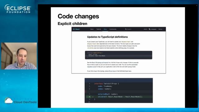 Solving React 18 breaking changes when upgrading projects with Theia 1.29.0. смотреть онлайн