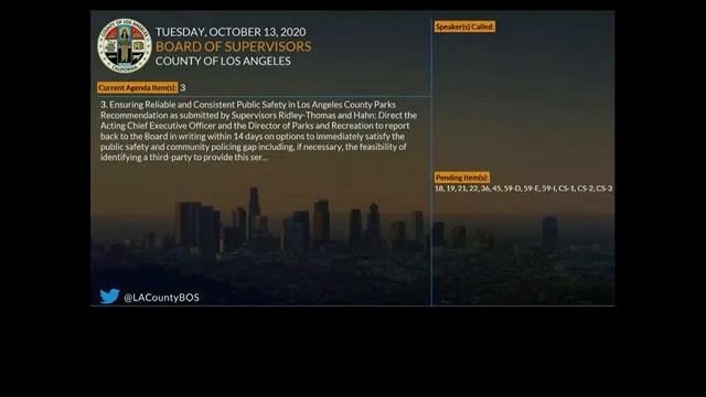Los Angeles County Board of Supervisors Meeting - 10/13/2020 смотреть онлайн