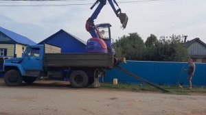 Погрузка мини экскаватора.