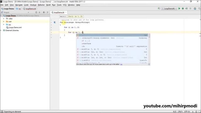 #66 Kotlin Tutorial | 3. For loop Patterns Program смотреть онлайн