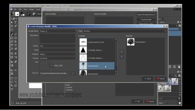Krita Tutorial - How to Import GIMP Brushes & Create a Brush Bundle by VscorpianC смотреть онлайн