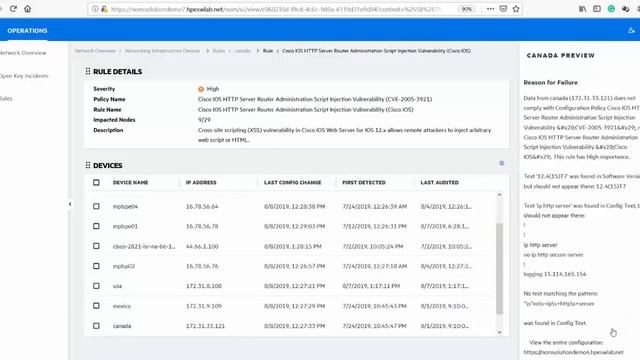 Network Operations Management (NOM) UI Compliance Demo смотреть онлайн