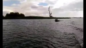 Мотор лодочный Гладиатор 5 2Т, первый запуск, испытание на воде