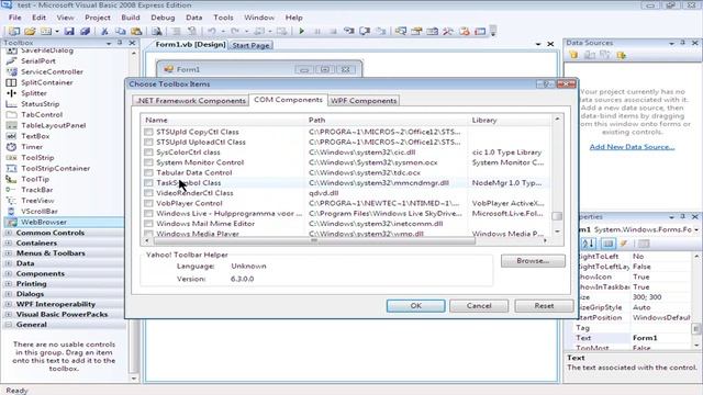 How to insert Toolbox items Visual basic 2008 смотреть онлайн