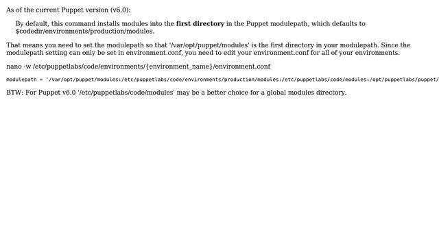 DevOps & SysAdmins: Install a Puppet module to the global modules directory by default? смотреть онлайн