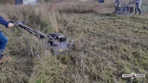 Косилка для высокой травы и кустов Caiman Fasto X 55CV в работе