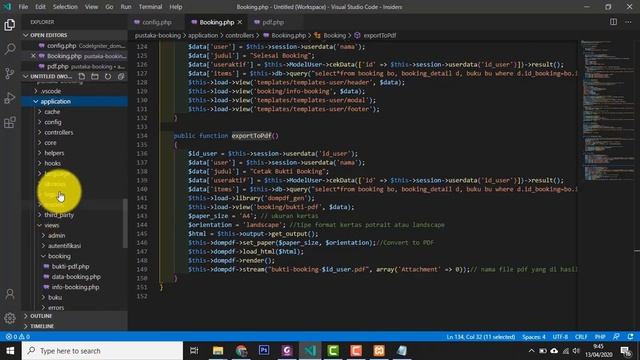 Tutorial Membuat Laporan PDF Dengan DOMPDF Pada CodeIgniter Dan PHP Versi 7 || WP3 Pertemuan 5