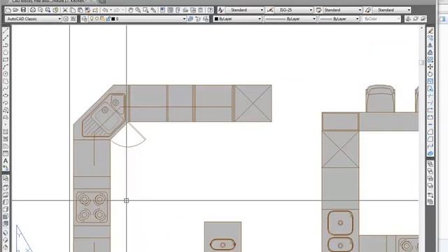 CAD Blocks, free download Furniture 17 Kitchen смотреть онлайн