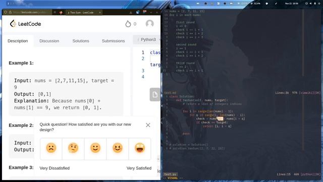 Two Sum: Easy - Leet Code 1 (Python 3) смотреть онлайн