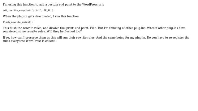 Wordpress: Flushing rewrite rules смотреть онлайн