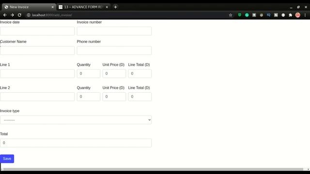 13 How to do ADVANCED FORM RENDERING with CRISPY FORMS in Django – INVOICE MANAGEMENT SYSTEM смотреть онлайн
