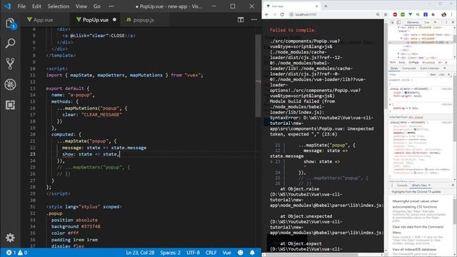 Vue Beginner Guide Ep 40 - Vuex Popup смотреть онлайн