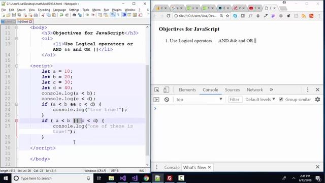 Math and JavaScript: Logical operators of AND && and OR || смотреть онлайн