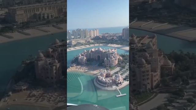 Qatar Helicopter City View. ?Doha Qatar?? смотреть онлайн