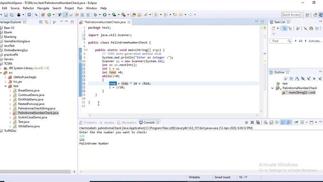 Palindrome Number | How to check an integer is palindrome or not in java смотреть онлайн