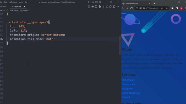 How To Make Animated Footer Design Using Bootstrap (Step by Step) смотреть онлайн