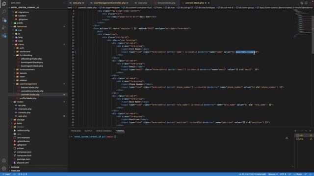 Get data form table view on page for update Laravel 10 | Hotel System смотреть онлайн