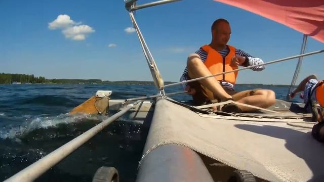 Прогулка на катамаране "Простор "| Озеро Виштынец | Лагерь "Жемчужина". смотреть онлайн