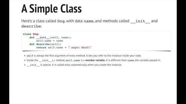 Review of Syntax for Classes - Three Keys to Advanced Python (2/8) смотреть онлайн