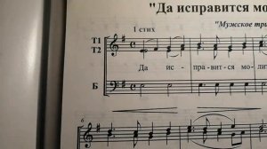 ПРОСТАЯ!!!Да исправится молитва моя" Г. Львовский. СОПРАНО и АЛЬТ.Нотный разбор.