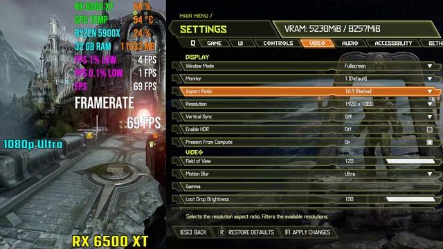 AMD RX 6500 XT vs GTX 1660 SUPER | Test in 8 Games смотреть онлайн