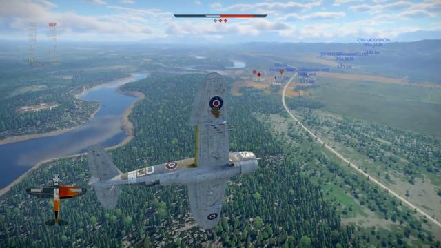 War Thunder Thunderbolt Mk1 vs A-4E Early смотреть онлайн