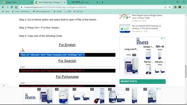 Add Hreflang Tags In Blogger So That Google Can Recognize The Language Of Your Content || OnTeque смотреть онлайн