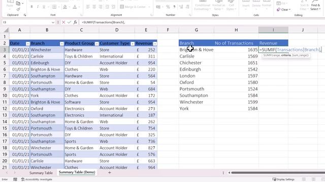 How to Create a Summary Table in Excel | Using Excel Formula or PivotTable смотреть онлайн