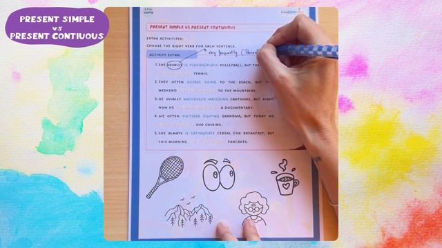 Let's use present simple vs present continuous #presentsimple #presentcontinuous #englishforkids смотреть онлайн