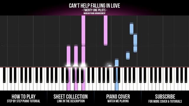 How To Play: Twenty One Pilots - Can't Help Falling In Love | Piano Tutorial смотреть онлайн