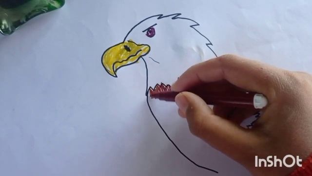 How to draw a eagle with sketch pens смотреть онлайн