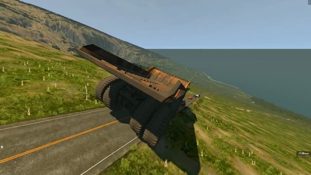 КОШМАР НА ЯВУ! ОТКАЗ ТОРМОЗОВ У БЕЛАЗА НА СПУСКЕ | BeamNG.drive смотреть онлайн