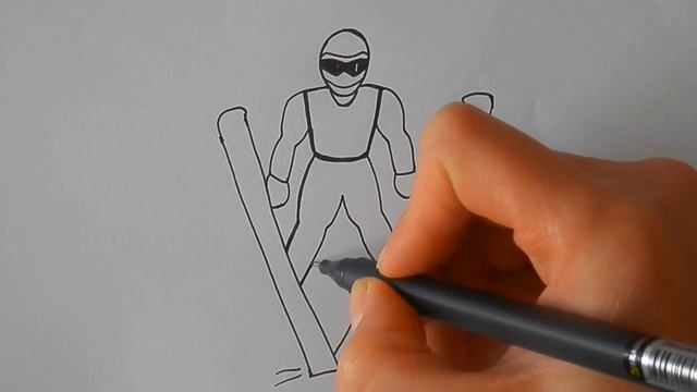 Как ПРОСТО нарисовать ЛЫЖНИКА, рисунки для срисовки/617/How TO simply draw a SKIER смотреть онлайн