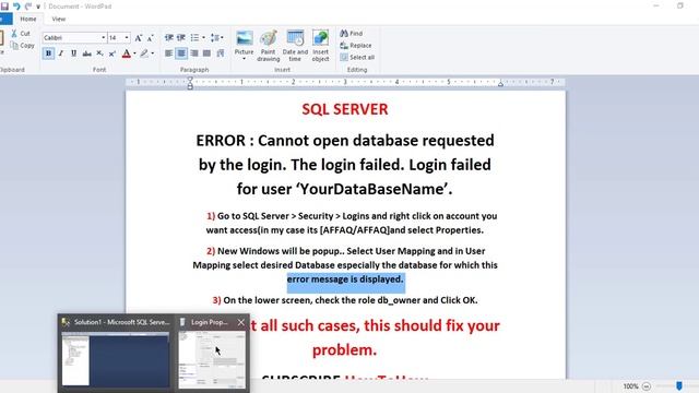 Microsoft login failed. Cannot open database requested by the login. sql server error 18456 смотреть онлайн